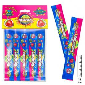 Кислая жевательная конфета Кислошок - фруктовая дорожка 10 со вкусом клубники (Россия) 120г