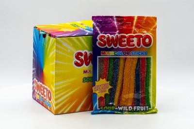 Мармелад SWEETO "MULTICOLOR STICKS" (Супер кислые палочки Тутти-фрутти) 80 грамм